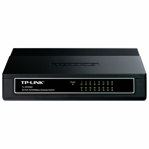 TP-LINK TL-SF1016D 16-Port 10/100Mbps Desktop Switch, 3.2Gbps Capacity