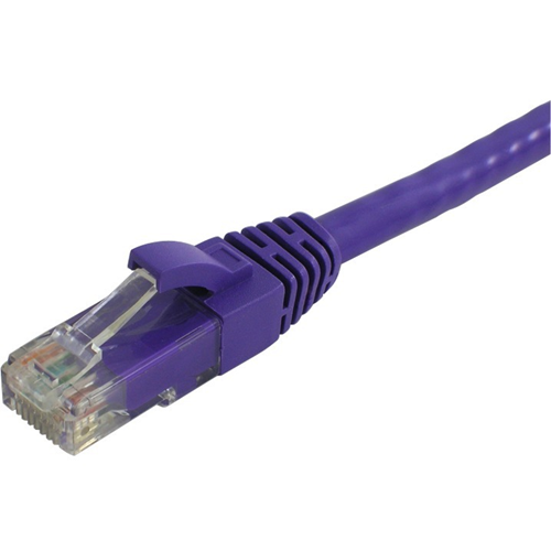 Lynn Electronics 10FT Purple CAT5E Snagless Molded Booted Patch Cord