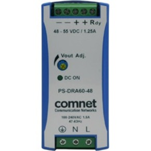ComNet Industrial DIN Rail Mounting 60 Watt @ 48 Volt Power Supply