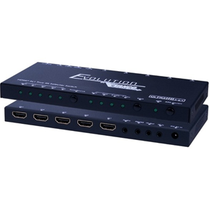 Vanco Evolution 4K 4x1 HDMI Switch with ARC and HDR