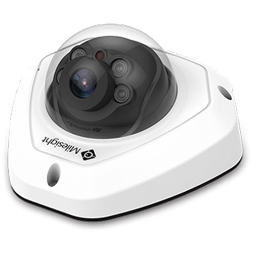 Milesight MS-C2973-PB 2MP H.265 Vandalproof Mini Dome Network Camera, 2.8mm Fixed Lens, White