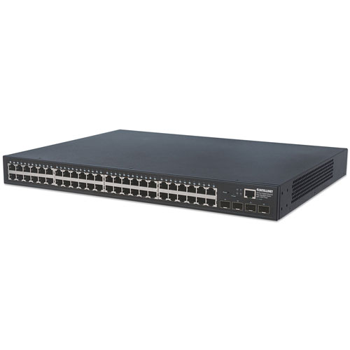 Intellinet Network Solutions 48-Port Gigabit Web-Managed Switch with 4 SFP Ports, Rackmount