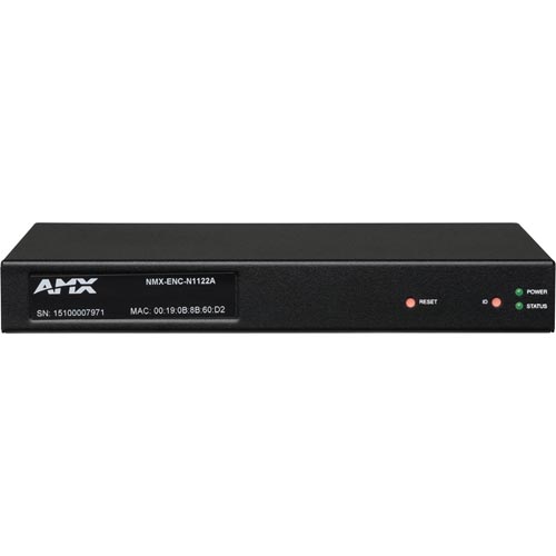 AMX Minimal Proprietary Compression Video Over IP Encoder with PoE, AES67 Support