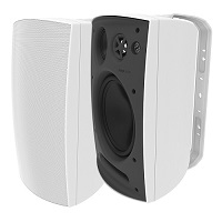 Adept Audio IO80 3-way Indoor/Outdoor Wall Mountable, Surface Mount Speaker - White