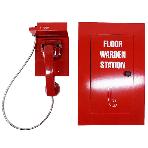 Edwards 6830-NY-F4 Four-state Remote Telephone Warden Station, Flush