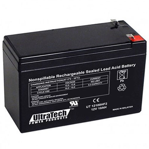 UltraTech IM-12100HF2 12 Volt 10.0 Ah Sealed Lead Acid Battery - F2 Terminal