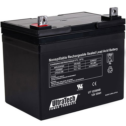 UltraTech IM-12350NB 12 Volt 35.0 Ah Sealed Lead Acid Battery - NB Terminal