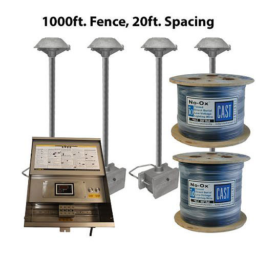 CAST Lighting CPL2K100020 CPL2 Series LED Perimeter 1,000 ft. Fence Light Kit, 20 ft. Spacing