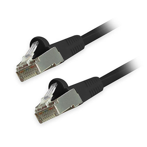 CAT6STP-75BLK Cat6 Snagless Shielded Ethernet Cables, Black, 75ft