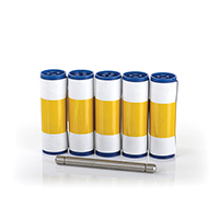 5 cleaning rollers, 1 metal roller bar