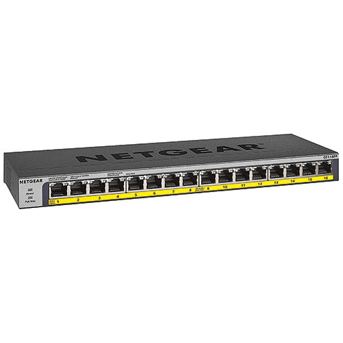 Netgear 16-Port 183W PoE/PoE+ Gigabit Ethernet Unmanaged Switch