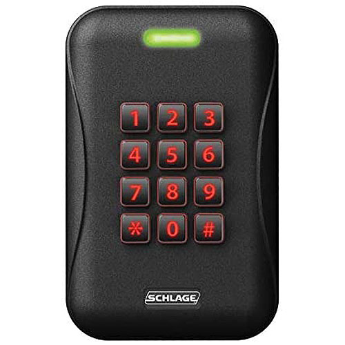 XceedID MTK15-485 Multi-Technology Reader with Keypad Access Control Reader, 1-Gang, Wall Mount, IP65, RS485 Interface, 5" Range, 12 Volt DC, 230 Milliampere, Black