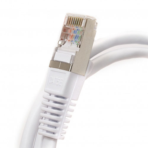 CP Technologies C6-WH-01-O Patch Cord, Cat6, 550mhz, 24 AWG, Stranded, 1 ft.