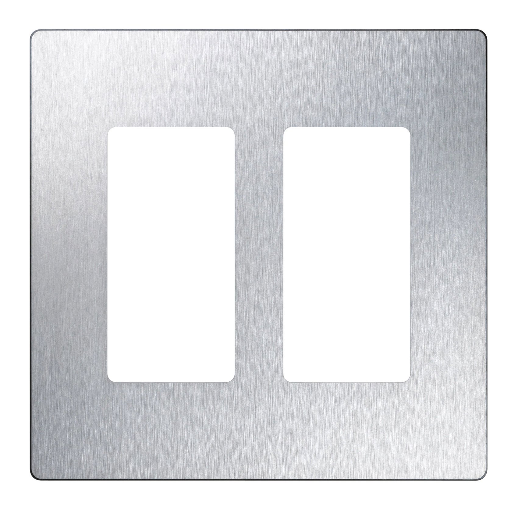 Lutron CW-2-SS Claro 2 Gang Wall Plate for Decorator / Designer Paddle Switches and Dimmers, Gloss Finish, Stainless Steel