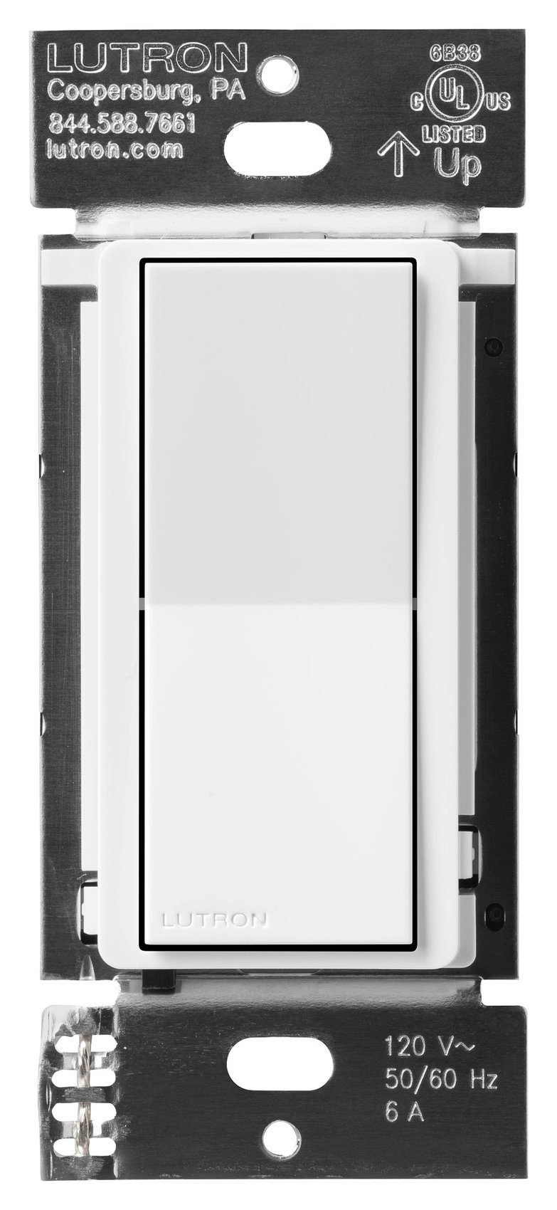 Lutron DVRF-AS-WH Claro Smart Accessory Switch for Diva Smart Dimmer Switch / Claro Smart Switch, Multi-Location On / Off, White