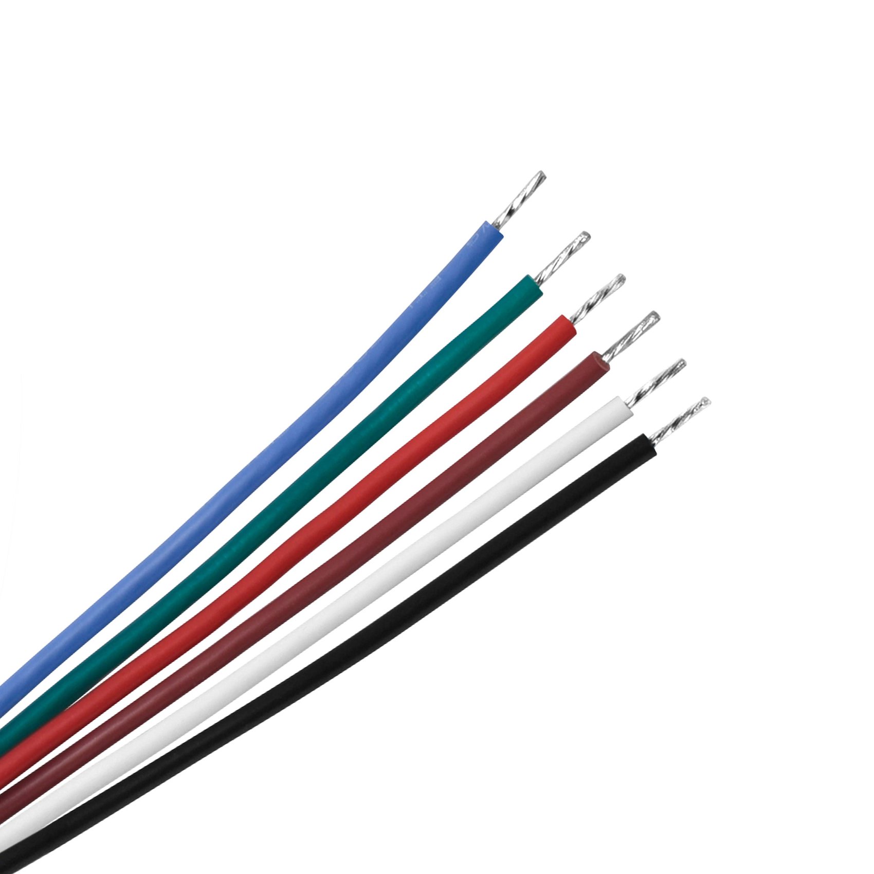 Lutron LU-WK1-6W 6-Conductor 22AWG Wire for Lumaris RGB + Tunable White LED Tape Light, 50'