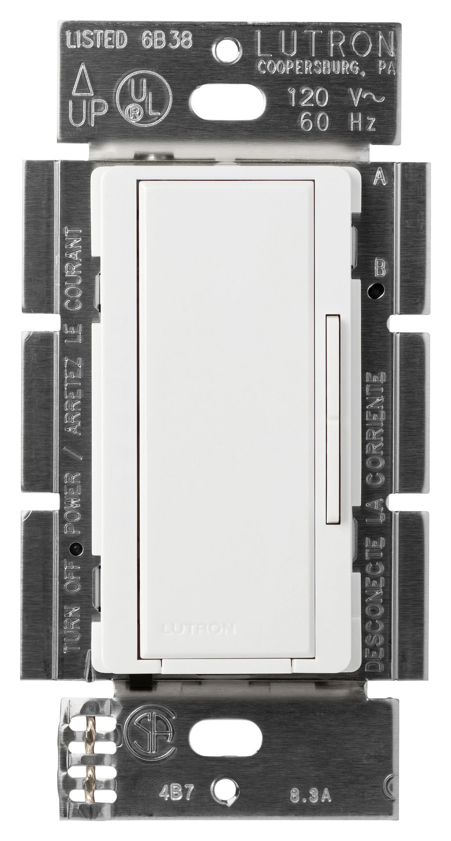 Lutron MA-R-WH Maestro Companion Dimmer Switch, Multi-Location Dimmer for Maestro Dimmers / Timers / Sensors, Not For Stand-Alone Use, White
