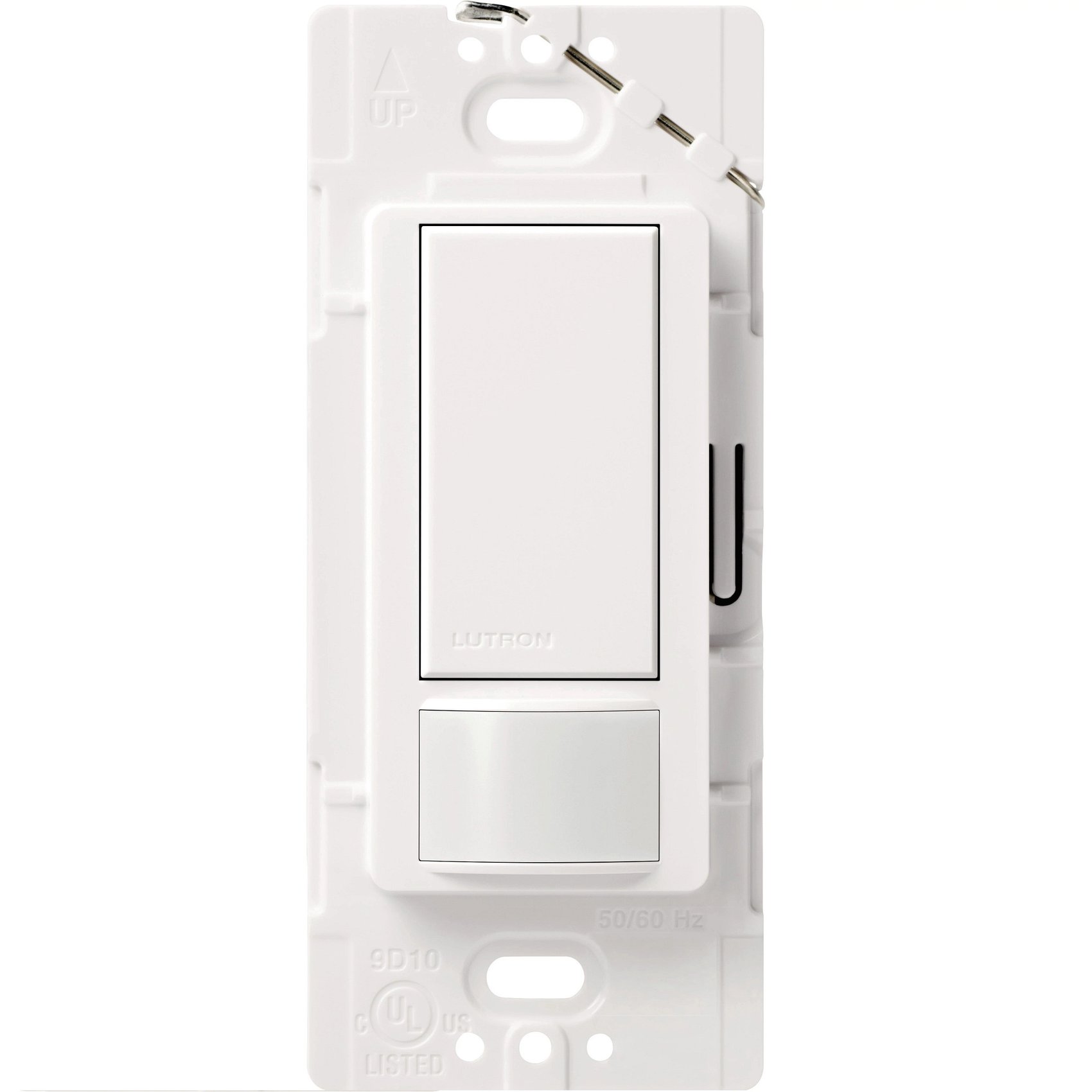Lutron MS-OPS2-WH Maestro Motion Sensor Switch, Ground or Neutral Required, 2A Lighting, 120V, Single Pole, White