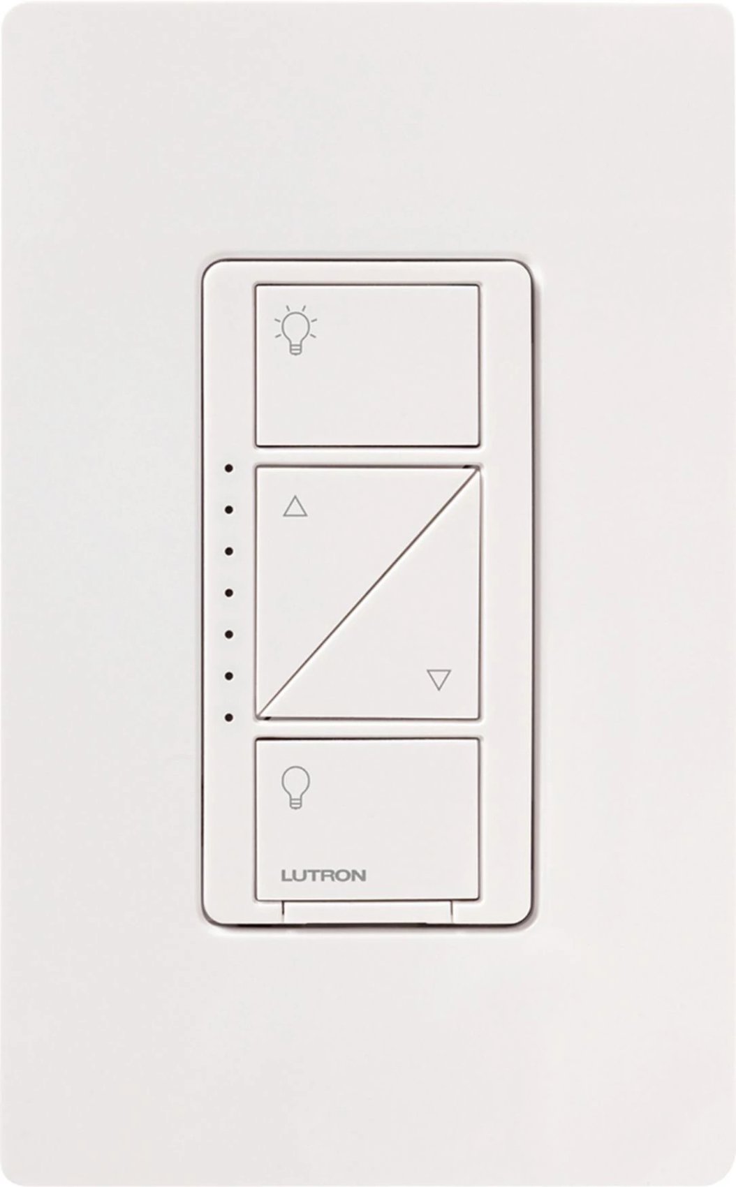 Lutron PD-10NXD-WH Caseta Original In-Wall Smart Dimmer Switch PRO, Neutral Optional, 250W LED or 1000VA, MLV, 120V, Single-Pole / 3-Way, White