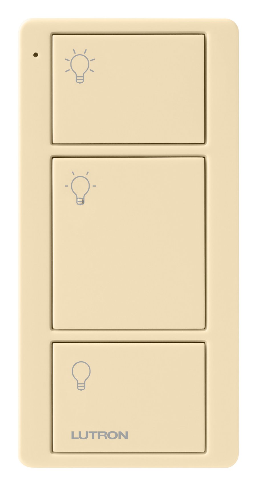 Lutron PJ2-3B-GIV-L01 3-Button Original Pico Smart Remote, with Light Icons, Ivory