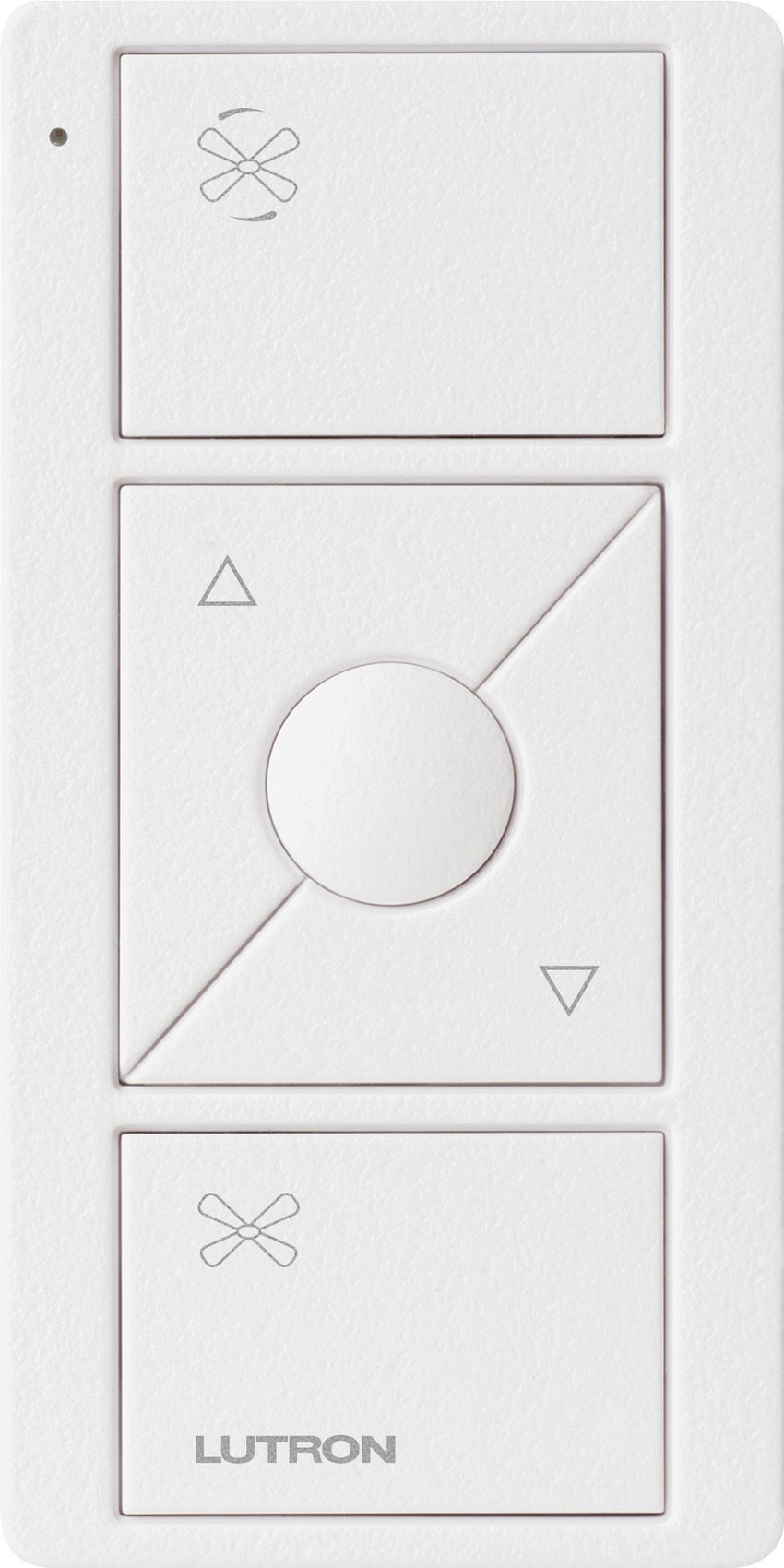 Lutron PJ2-3BRL-TSW-F01 Pico Smart Remote for Fan Control, 3-Button Raise / Lower with Preset Button, Snow White