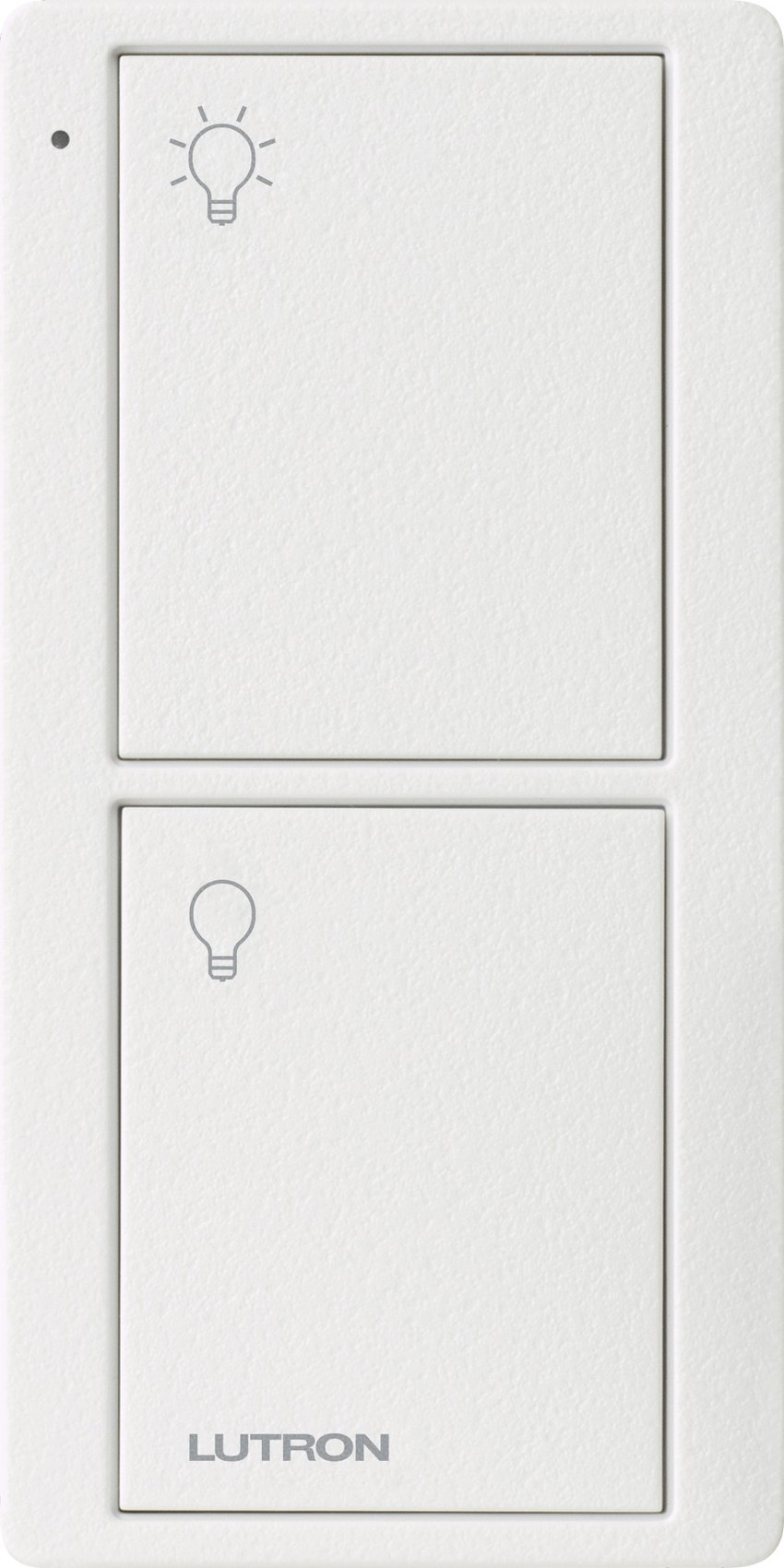 Lutron PJ2-2B-TSW-L01 2-Button Pico Smart Remote, with Light Icons, Snow White