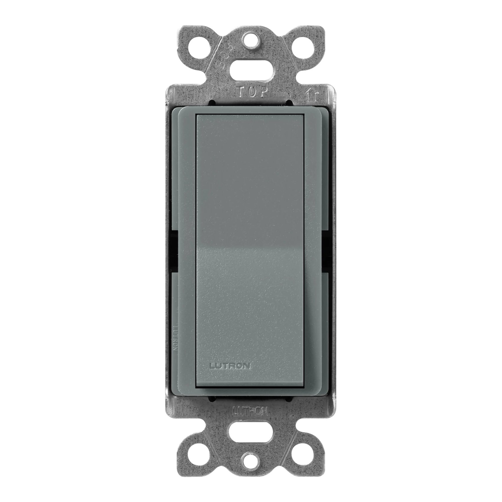 Lutron SC-1PS-SL Claro Single Pole, On / Off Rocker Switch, 15A, Satin Finish, Slate