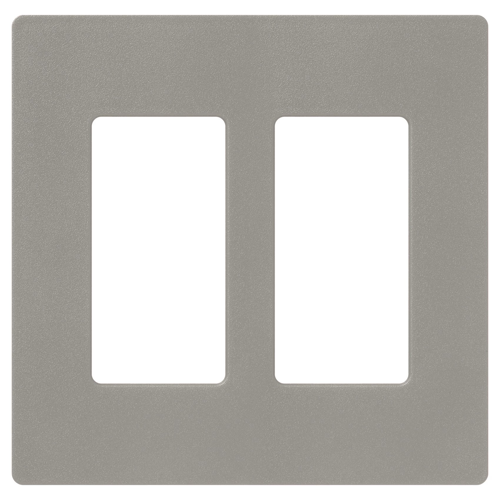 Lutron SC-2-CS Claro 2 Gang Wall Plate for Decorator-Style Dimmers, Switches, and Outlets, Satin Finish, Cobblestone