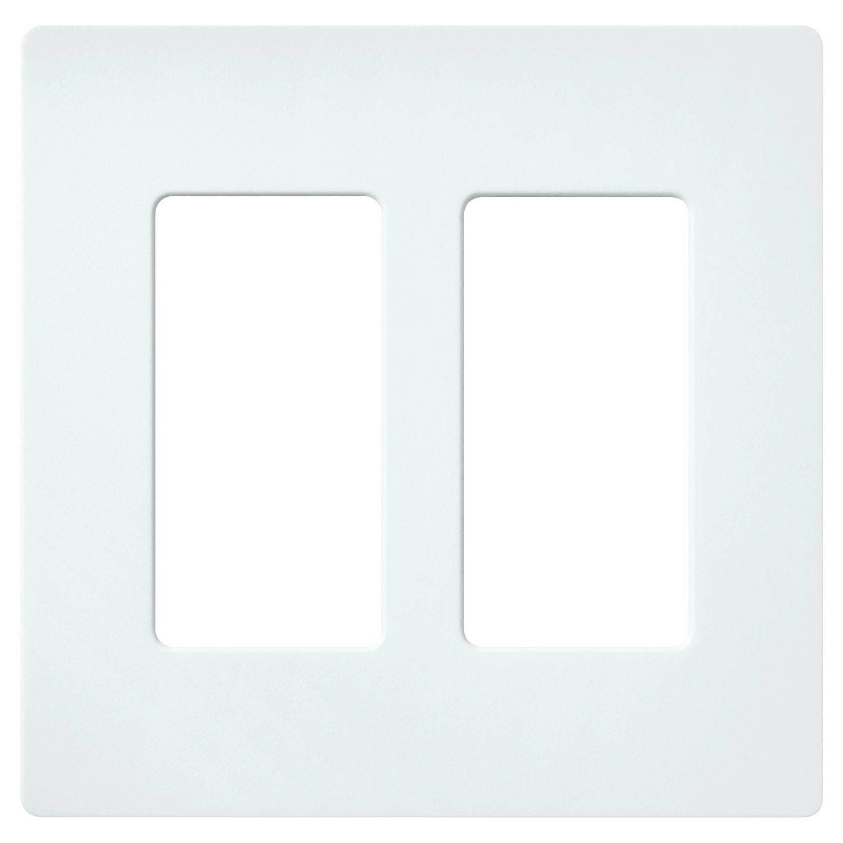 Lutron SC-2-GL Claro 2 Gang Wall Plate for Decorator-Style Dimmers, Switches, and Outlets, Satin Finish, Glacier White