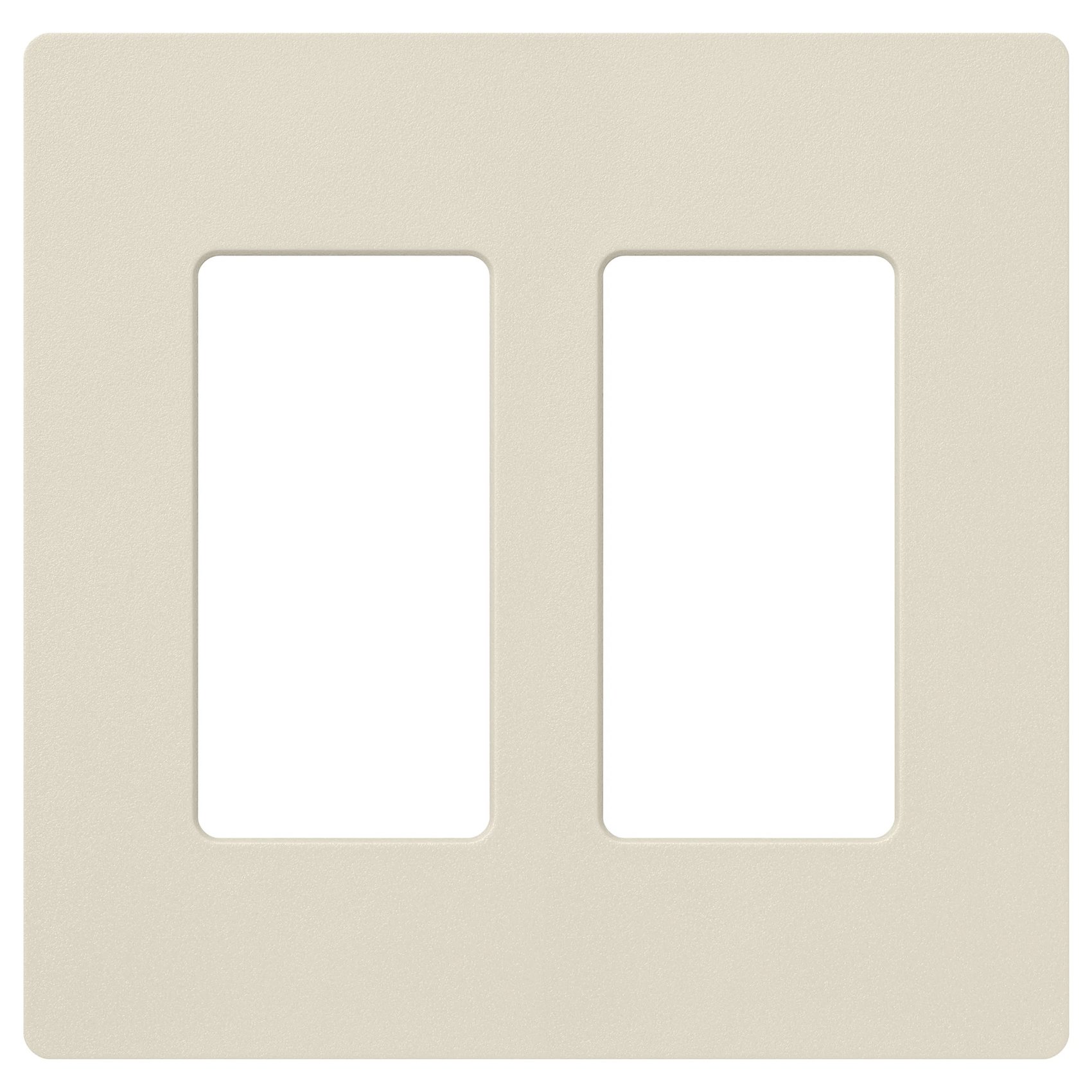 Lutron SC-2-PM Claro 2 Gang Wall Plate for Decorator-Style Dimmers, Switches, and Outlets, Satin Finish, Pumice