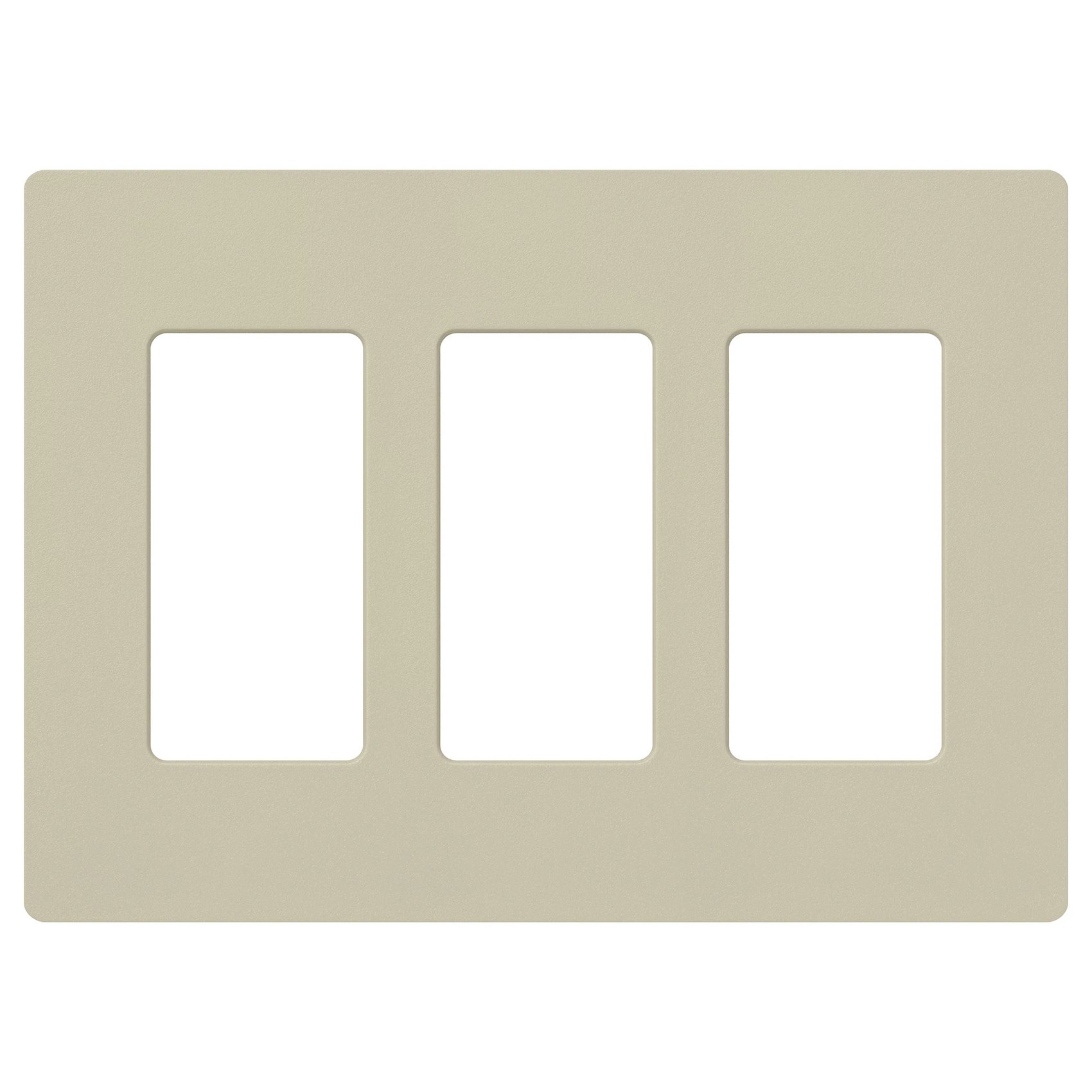 Lutron SC-3-CY Claro 3 Gang Wall Plate for Decorator-Style Dimmers, Switches, and Outlets, Satin Finish, Clay