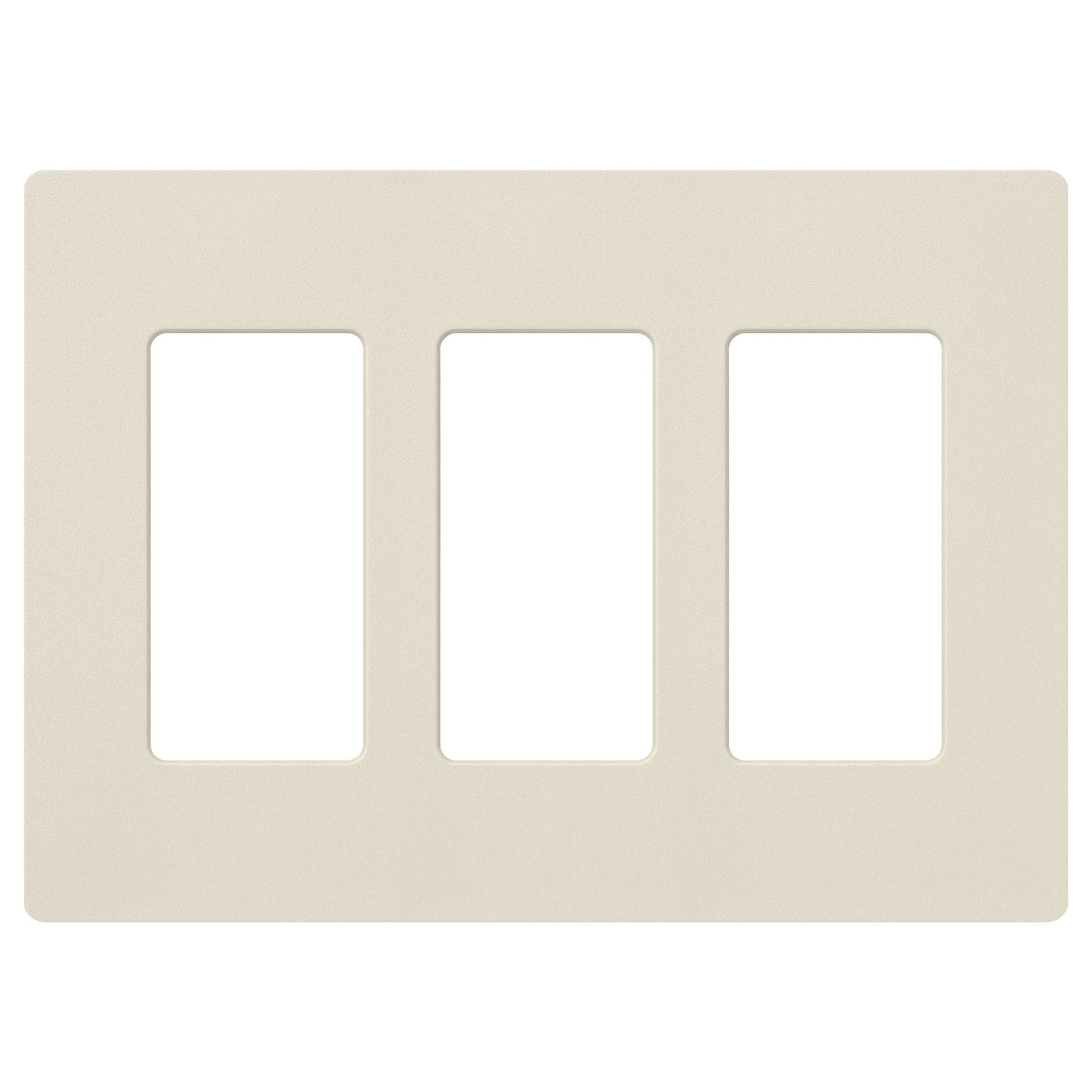 Lutron SC-3-PM Claro 3 Gang Wall Plate for Decorator-Style Dimmers, Switches, and Outlets, Satin Finish, Pumice