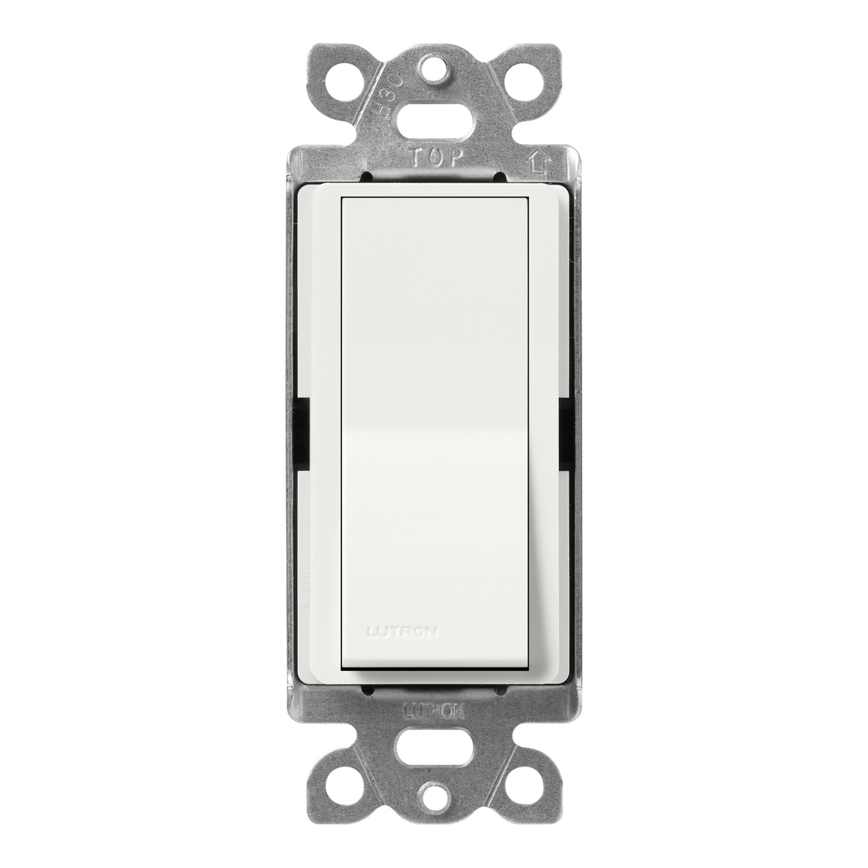 Lutron SC-3PS-RW Claro Single Pole / 3-Way, On / Off Rocker Switch, 15A, Satin Finish, Architectural White