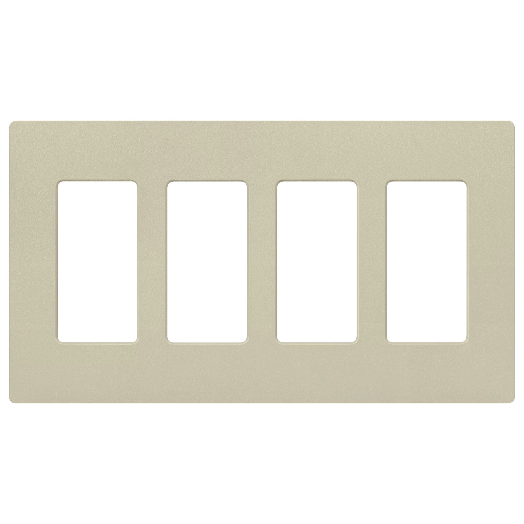 Lutron SC-4-CY Claro 4 Gang Wall Plate for Decorator-Style Dimmers, Switches, and Outlets, Satin Finish, Clay