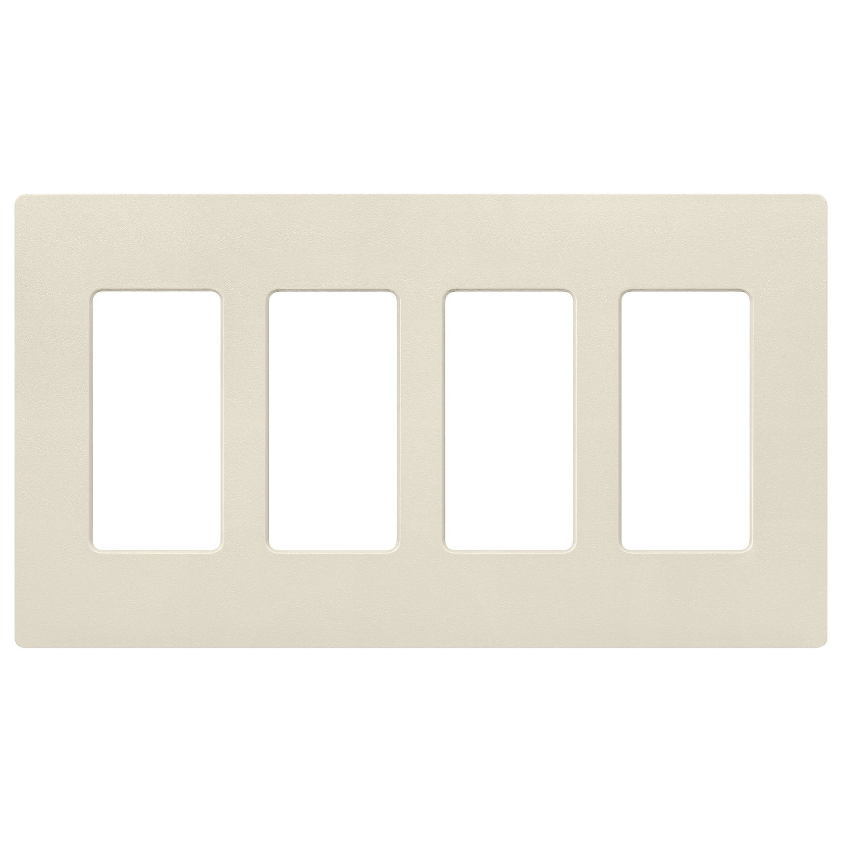 Lutron SC-4-PM Claro 4 Gang Wall Plate for Decorator-Style Dimmers, Switches, and Outlets, Satin Finish, Pumice