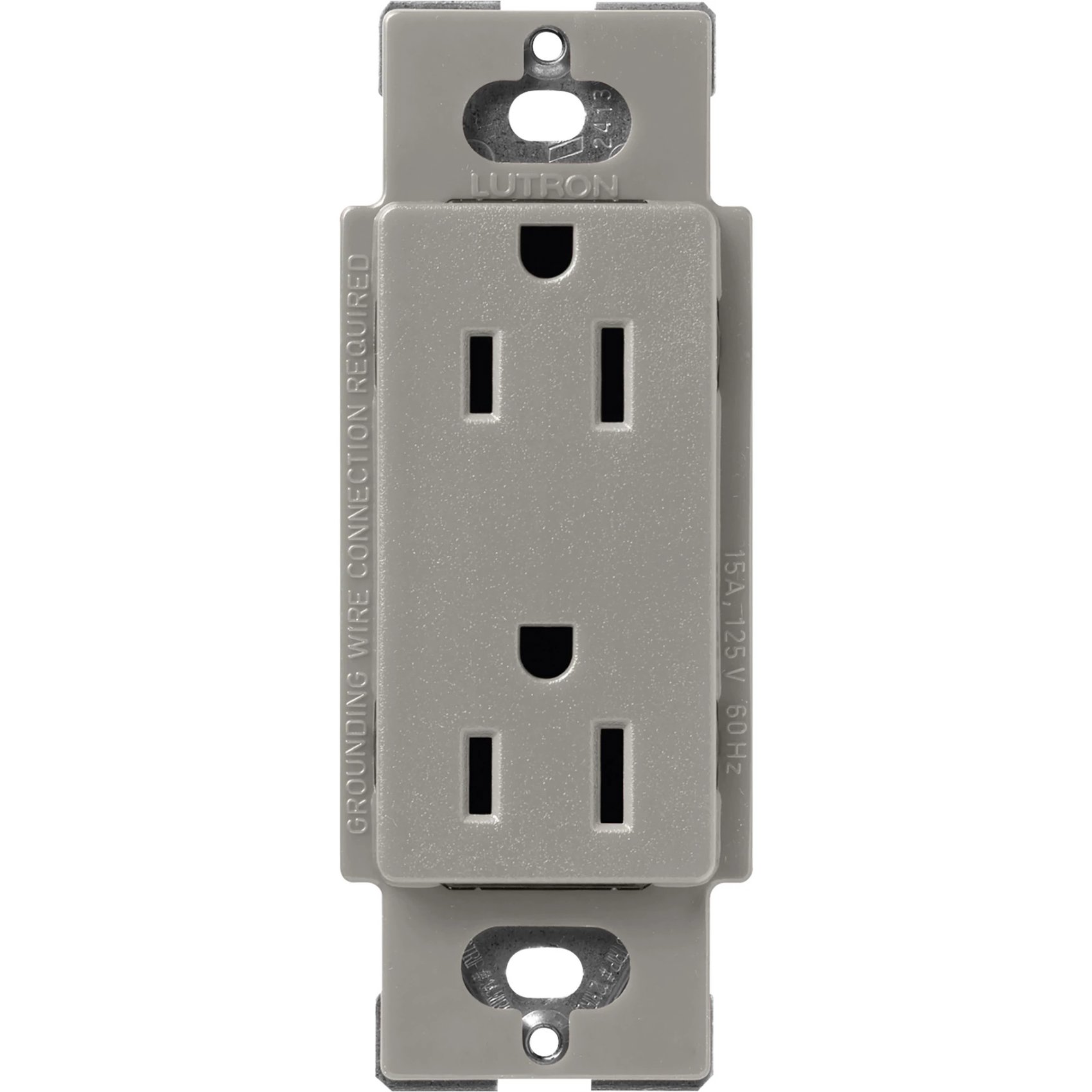 Lutron SCR-15-CS Claro 15A Duplex Receptacle, Decorator-Style Outlet, Satin Finish, Cobblestone