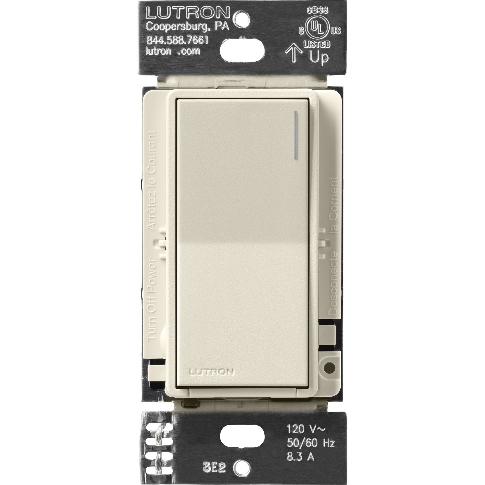 Lutron ST-RS-PM Sunnata Companion Switch, Multi-Location Switching, for Sunnata 6A On / Off Switch, (ST-6ANS), Pumice