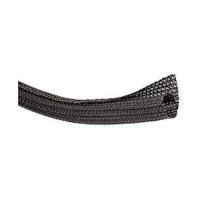 Techflex F6N1.50BK Flexo F6 1 1/2in. Semi-Rigid Braided Sleeving, Black, 75ft