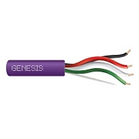 Genesis 31031110 22/4 Solid Plenum Cable, 1000' (304.8m) REELEX Pull Box, Purple