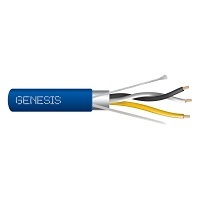 Genesis 33242106 22AWG 1.5P Stranded Shielded Plenum EIA-485 Cable, 1000' (304.8m) Reel-in-a-Box, Blue