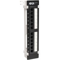 Tripp Lite N250-012 CAT6/CAT5 Wall-Mount Vertical, 12-Port 110 Patch Panel, TAA