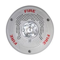 System Sensor SPSCWK SpectrAlert Advance Speaker Strobe, Ceiling Mount, Standard CD, "FIRE" Marking, White