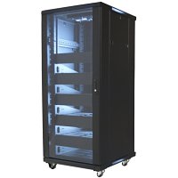 VMP EREN-27 27u Flr Cab W/5 Shlvs&Blnks-2 Fans