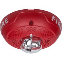 System Sensor SPSCRL L-Series Indoor Selectable Output Speaker Strobes, Ceiling Mount, "FIRE" Marking, Red