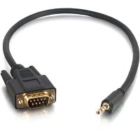 C2G CG02444 Velocity DB9 Male to 3.5mm Male Serial RS232 Adapter Cable, 1.5' (0.46m)