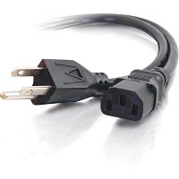 C2G CG09482 18 AWG Universal Power Cord, NEMA 5-15P to IEC320C13, TAA Compliant, 15' (4.6m)