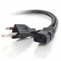 C2G CG24240 18 AWG Universal Power Cord, NEMA 5-15P to IEC320C13, TAA Compliant, 1' (0.3m)