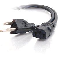 C2G CG14719 18 AWG Universal Power Cord, NEMA 5-15P to IEC320C13, TAA Compliant, 25' (7.6m)