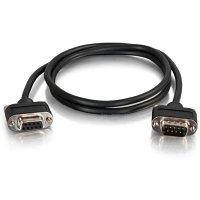 C2G CG52157 Serial RS232 DB9 Cable with Low Profile Connectors M/F, In-Wall CMG-Rated,  6' (1.8m)