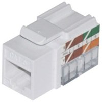 W Box 0E-C6KEYWH10 CAT6 RJ45 Keystone Vertical 8P8C, White, 10-Pack